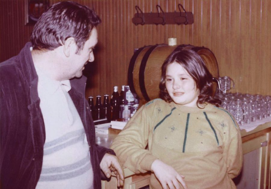 Marzia con il papà Enio negli anni '80